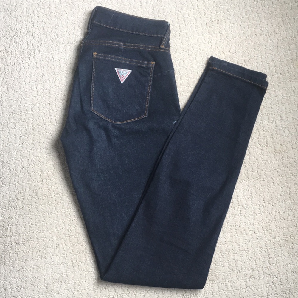 Guess Curvex X Navy Blue Skinny Jeans - Like New! - Picture 3 of 14